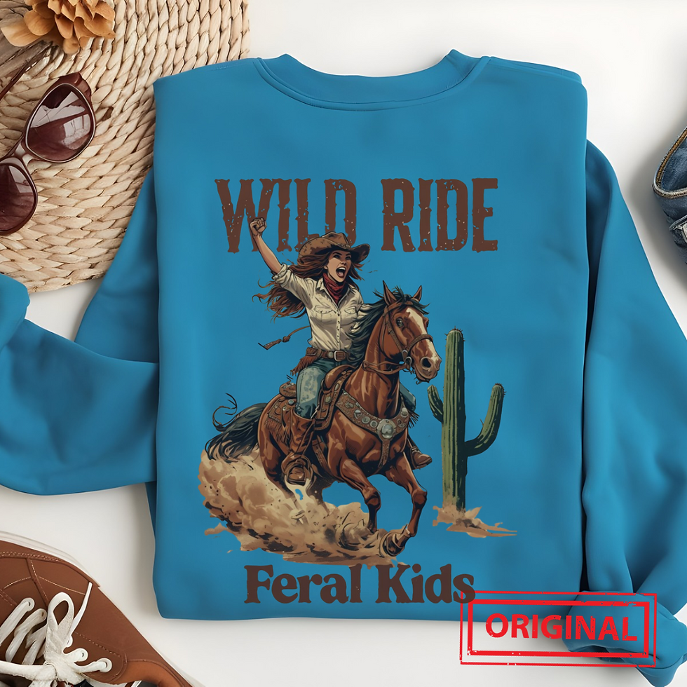 "Southwestern Cowgirl Shirts: Desert Quotes & Rustic Designs" -feral kids