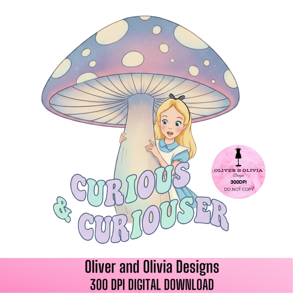 Step into Wonderland with this Curious & Curiouser digital design! Featuring Ali
