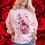 Thumbnail: Floral Pink Rose cat valentines day sweatshirt / tshirt