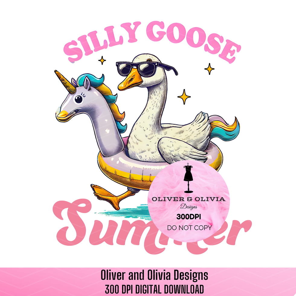 Silly Goose Swan Float PNG Download Funny Summer Design