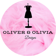 Pink circle logo Oliver and Olivia designs 
