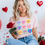 Thumbnail: Expecting mom baby inspired valentines conversation heart sweatshirt