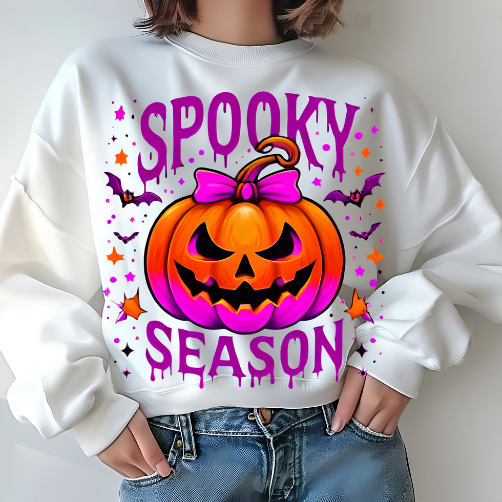 Spooky season pumpkin girly inspired sweatshirt / tshirt