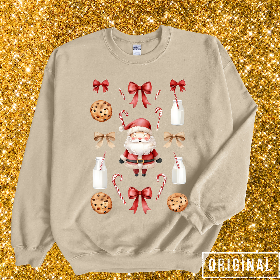 Christmas Cookie | Holiday sweatshirt | bow graphic, christmas bow