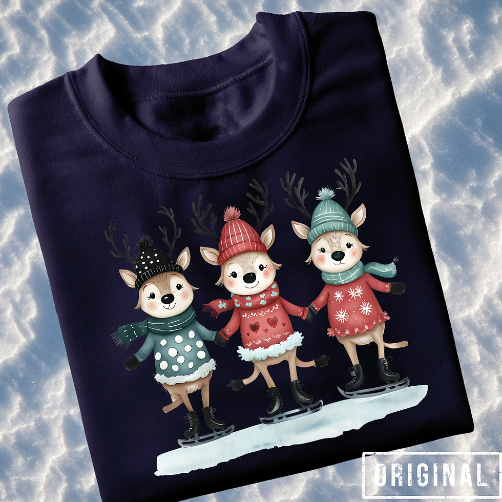 Christmas Reindeer trio Christmas sweatshirt