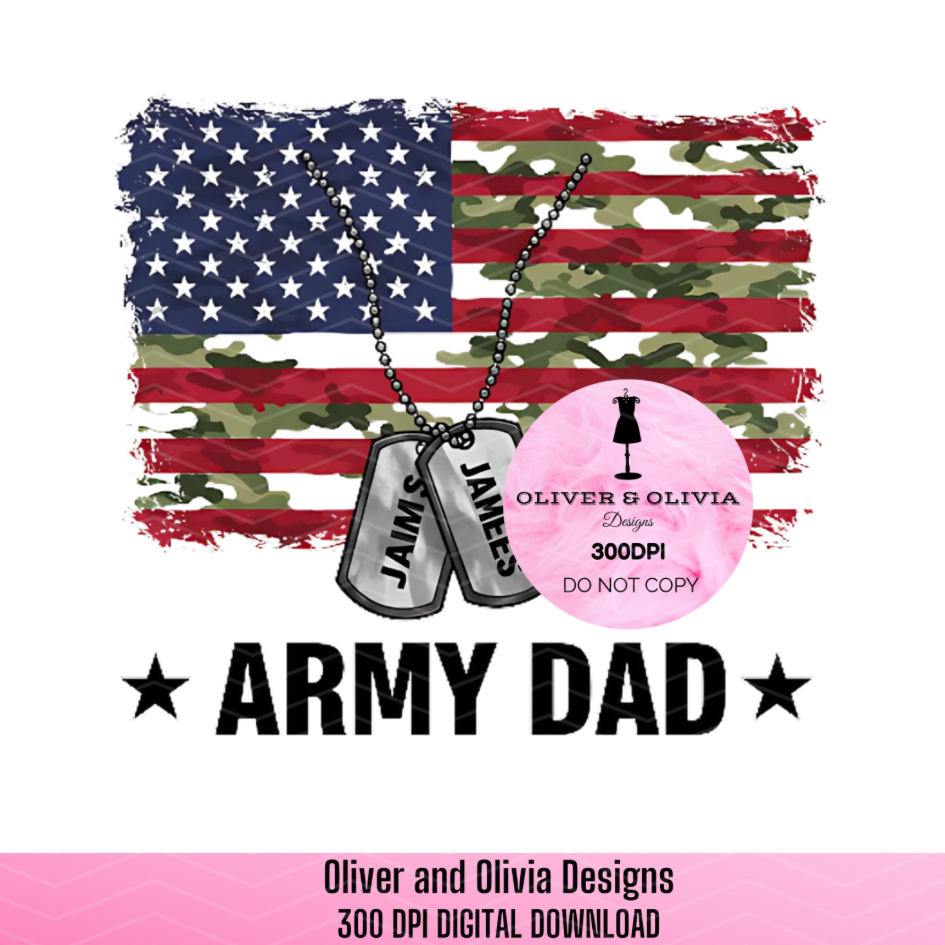 Army Dad Digital Design PNG | Patriotic Military Father SVG