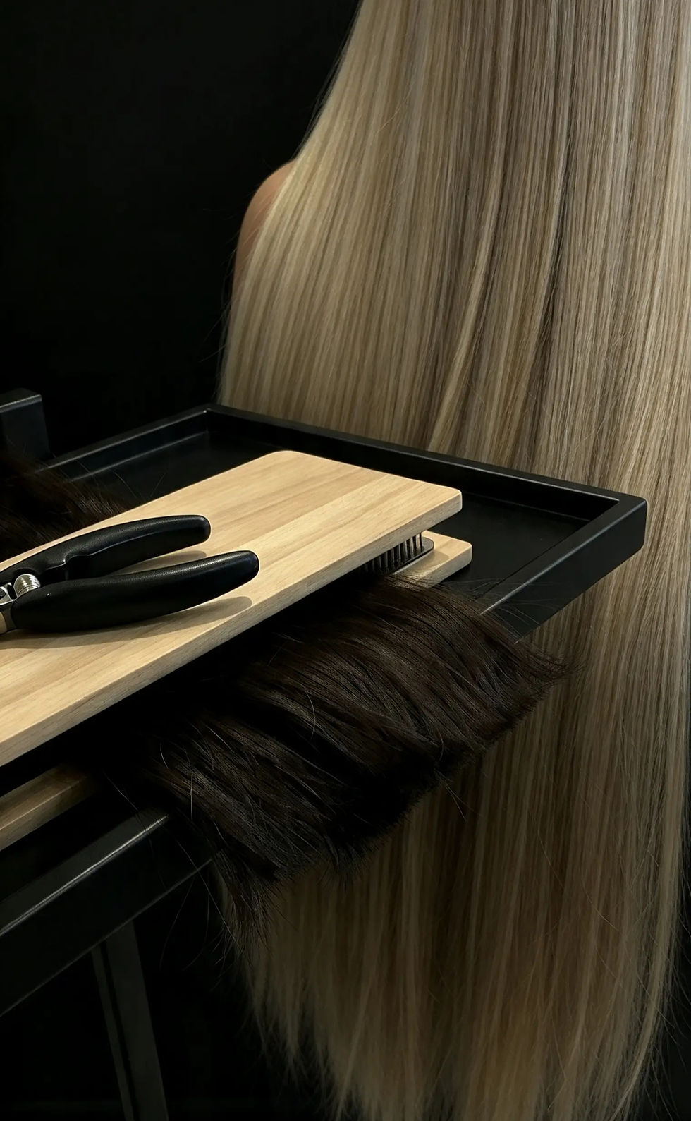 Your old hair extensions are professionally removed, processed in our workshop, and transf