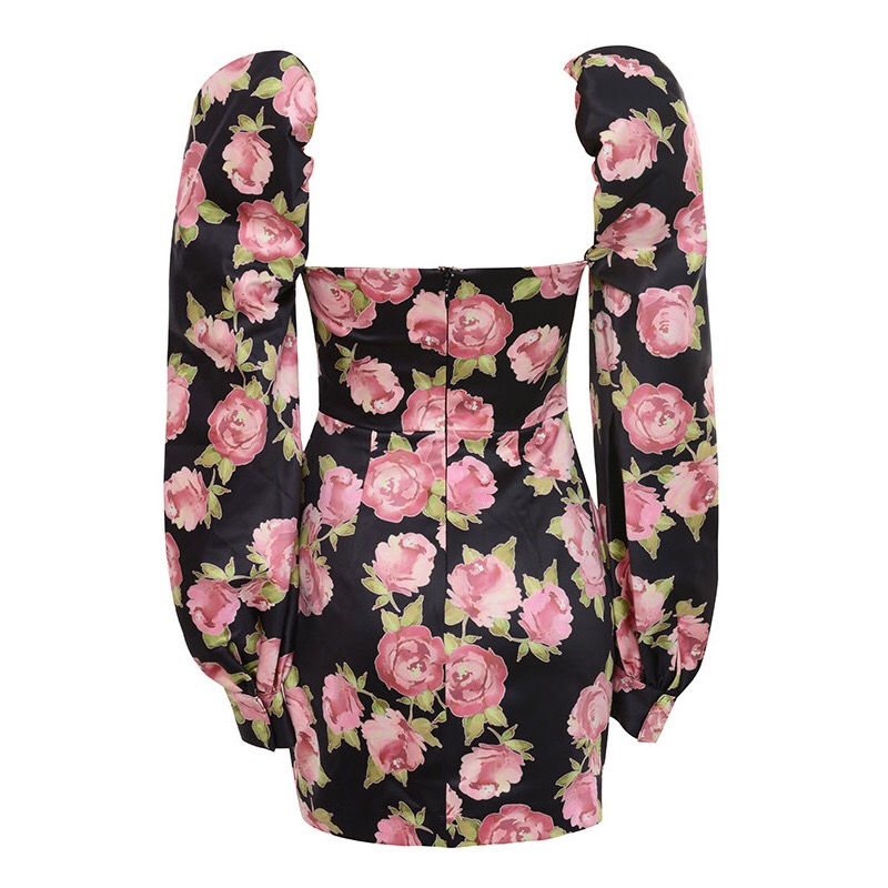 Miniature : Puff Sleeves Floral Dress