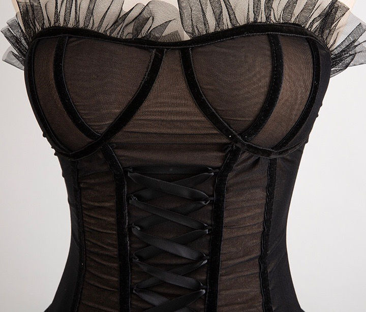 الصورة المصغرة: LaceUp Mesh Bustier
