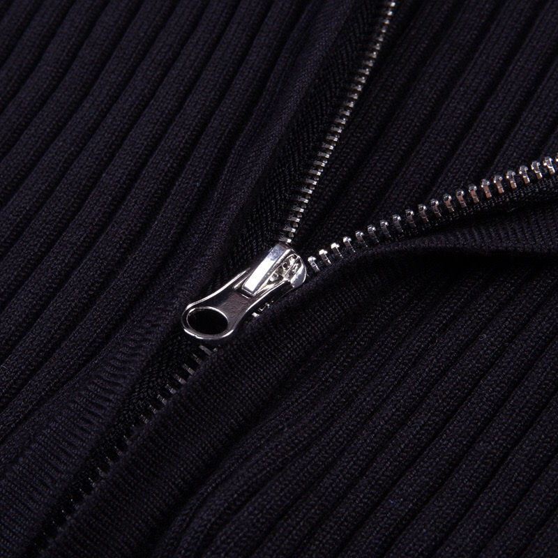 الصورة المصغرة: Sexy Zipper Knit Crop Top