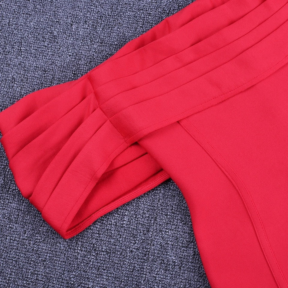 الصورة المصغرة: Off Shoulder Ruffle Sleeve Bandage Dress