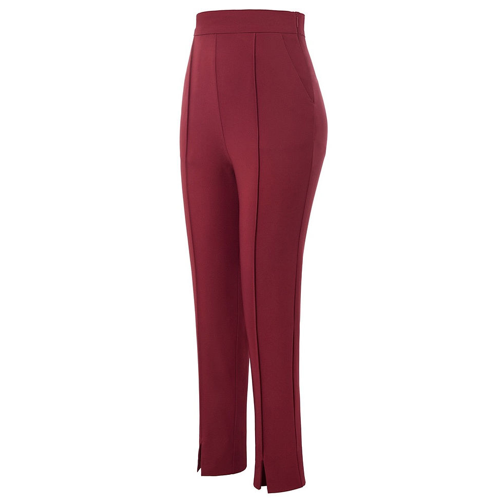 الصورة المصغرة: High Waisted Front Slit Trousers