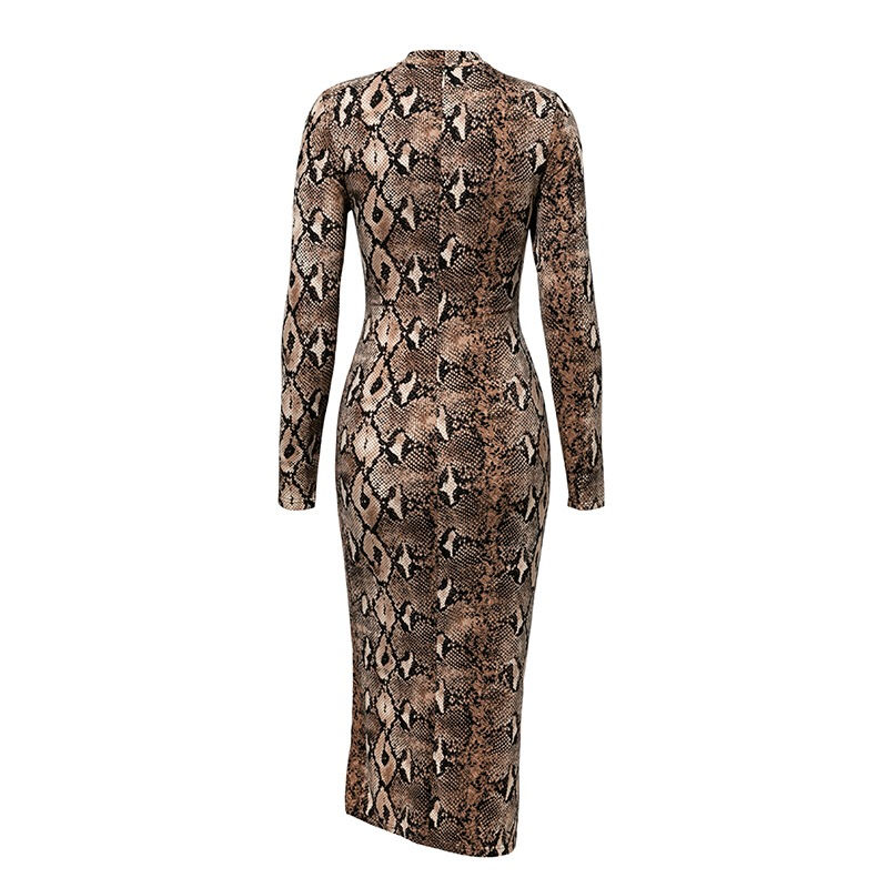 الصورة المصغرة: Leopard Jacquard Print Belted Dress