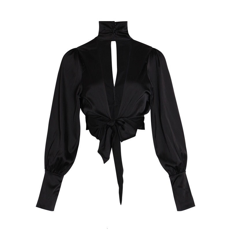 Miniatura: Turtleneck Backless Crop Top