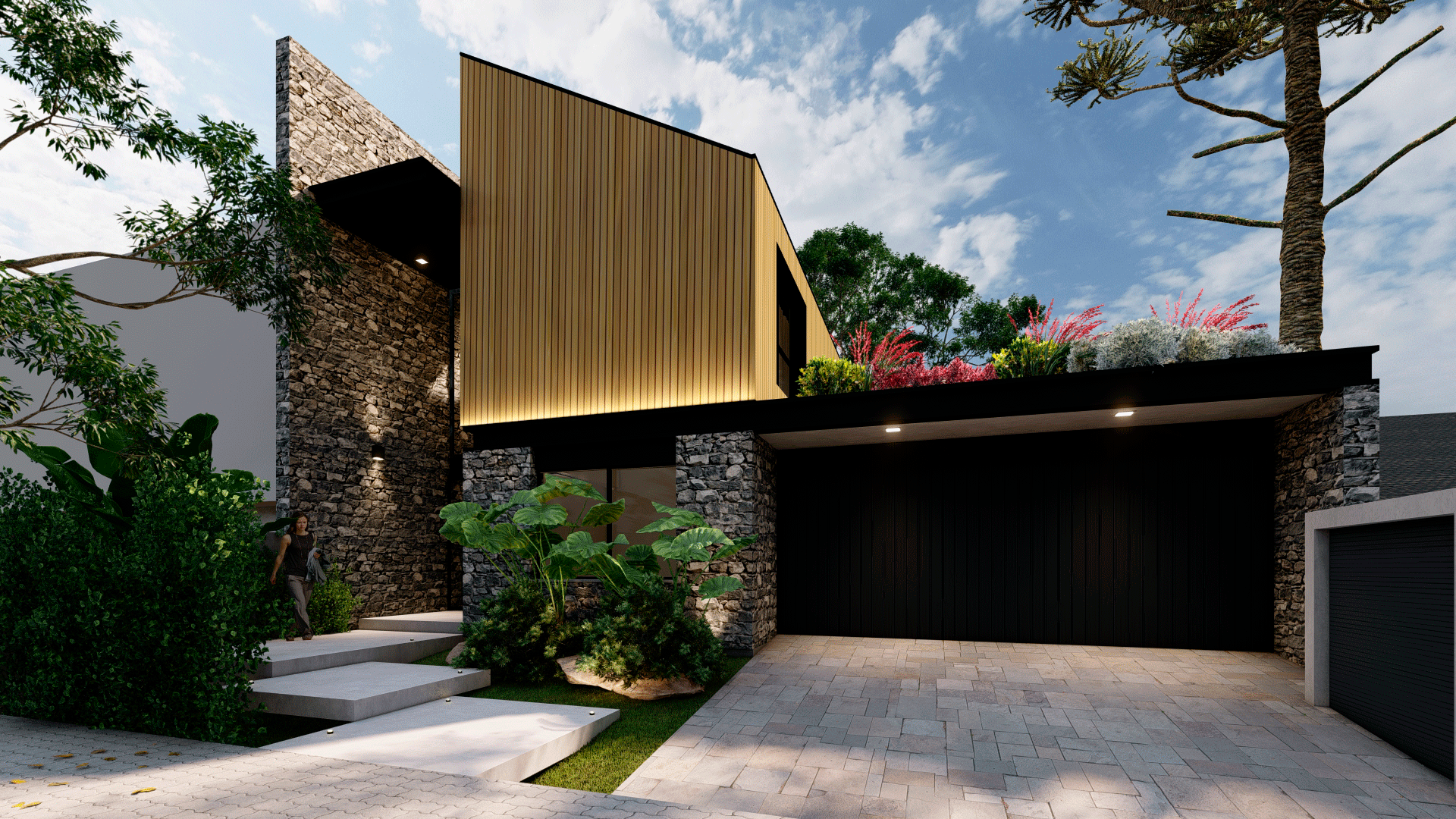 CASA EM PEDRA E MADEIRA