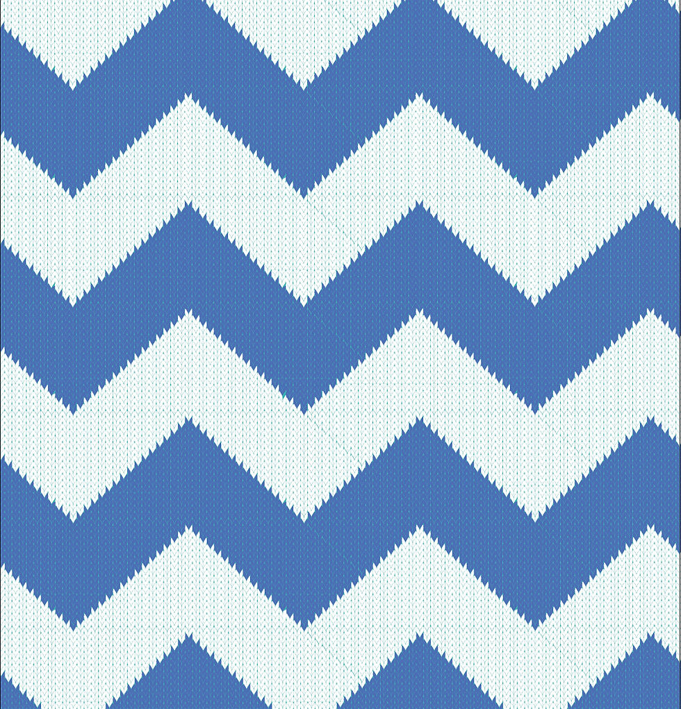 Zig-Zag Sweater Blu-White