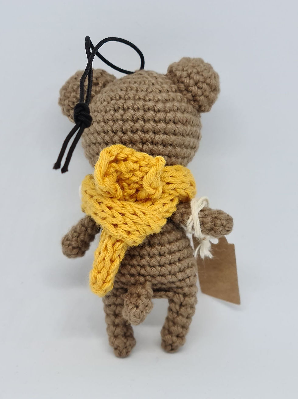 Thumbnail: Little Teddy Bear in Yellow Knitted Snood With Love