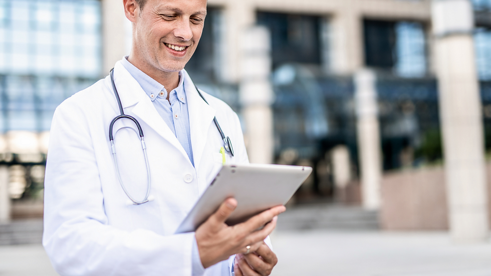 a medical doctor smiling 
