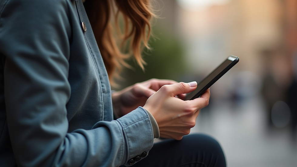 Close-up view of a person using a smartphone to redeem loyalty points online
