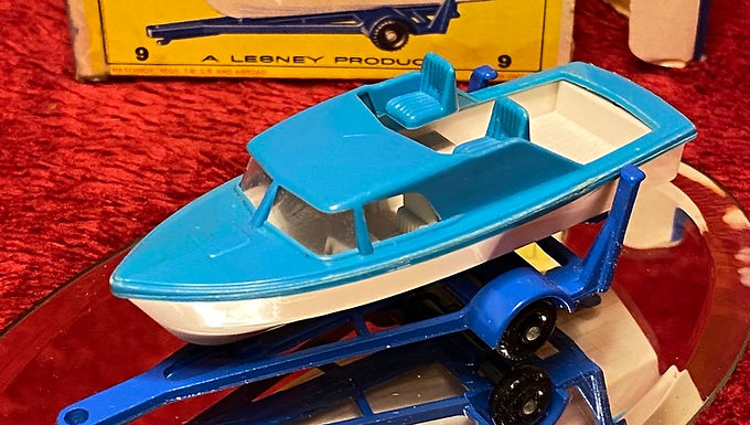 vintage Matchbox Boat and Trailer