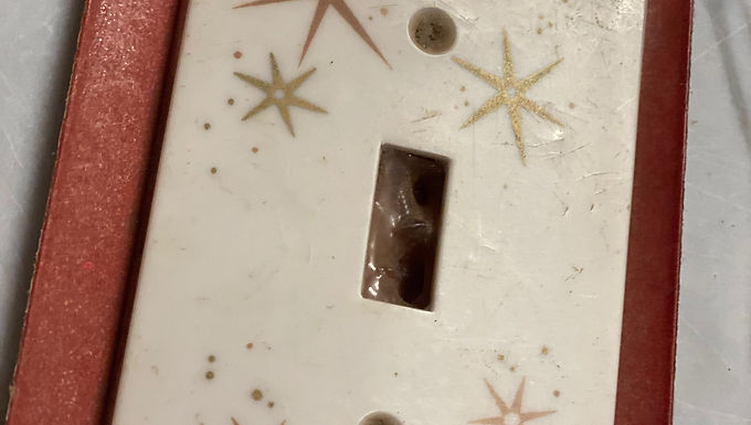 Vintage Starburst light switch plate