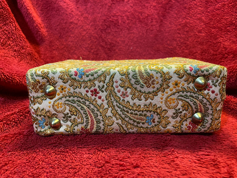 Thumbnail: Vintage gold tapestry cocktail purse