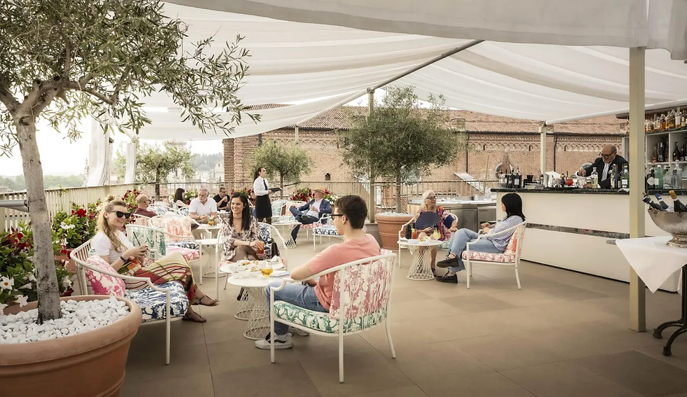 Rooftop terrace of Due Torri Hotel