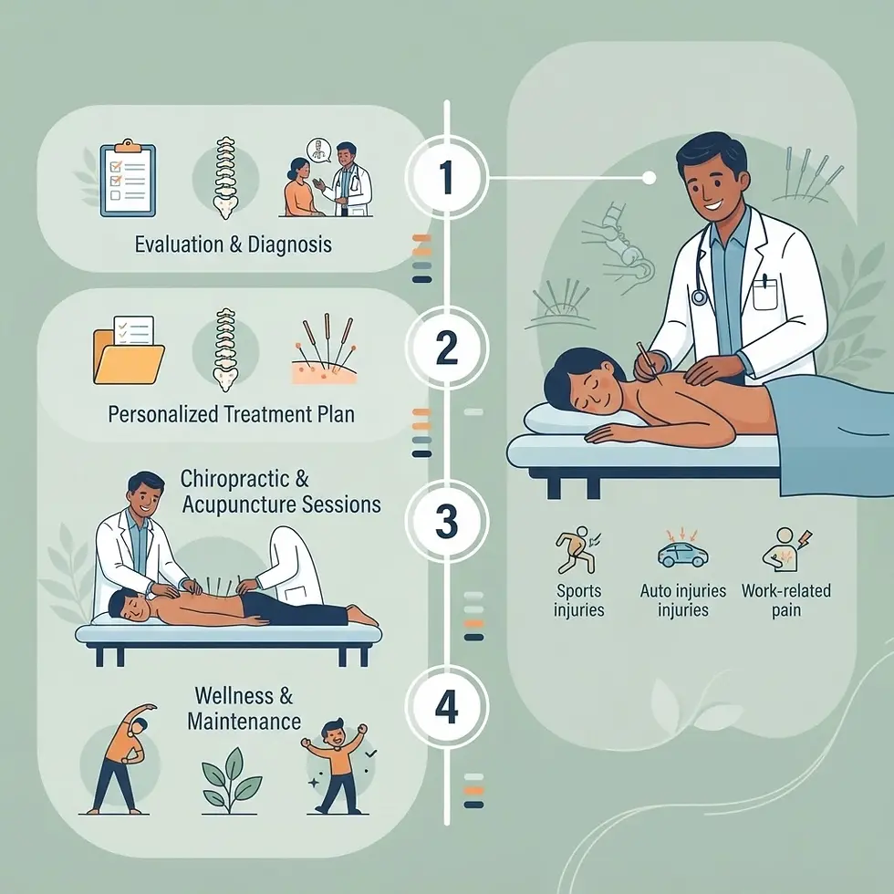 Acupuncture treatment process infographic