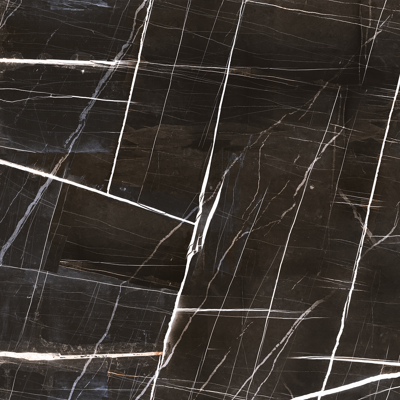 Gresie negru cu alb,Lucioasa,Deinterior,6001,Rectificata,Glazurata,60.5X60.5Cm