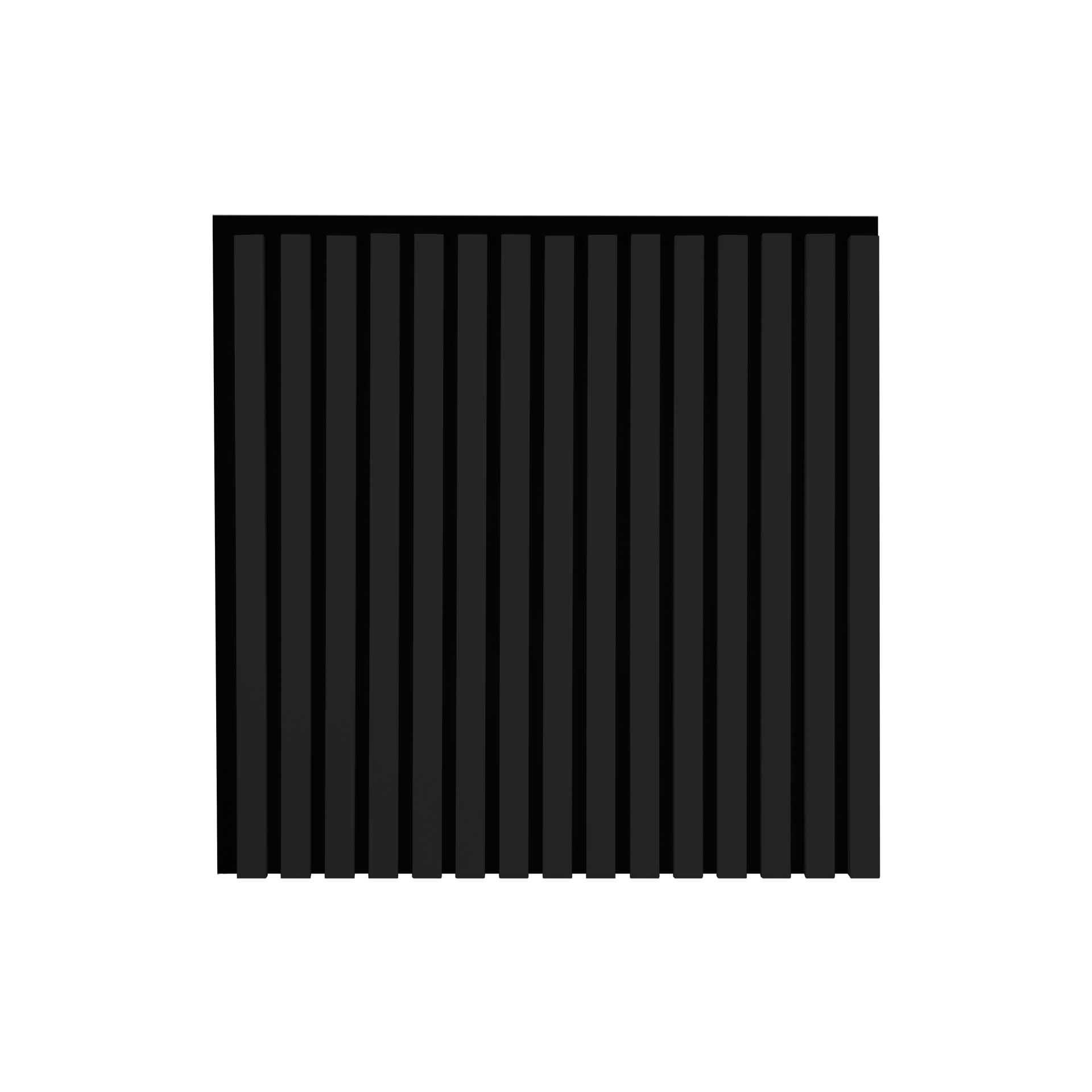 Wl D 600×600 Lamella Panel Black – Matt Black