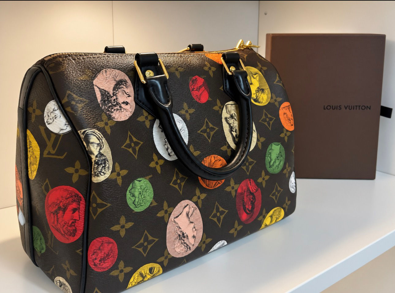 Louis Vuitton Speedy Bandoulière 25-Limited Edition Cameo Print Monogram