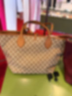 Gucci GG canvas tote bag needing restoration