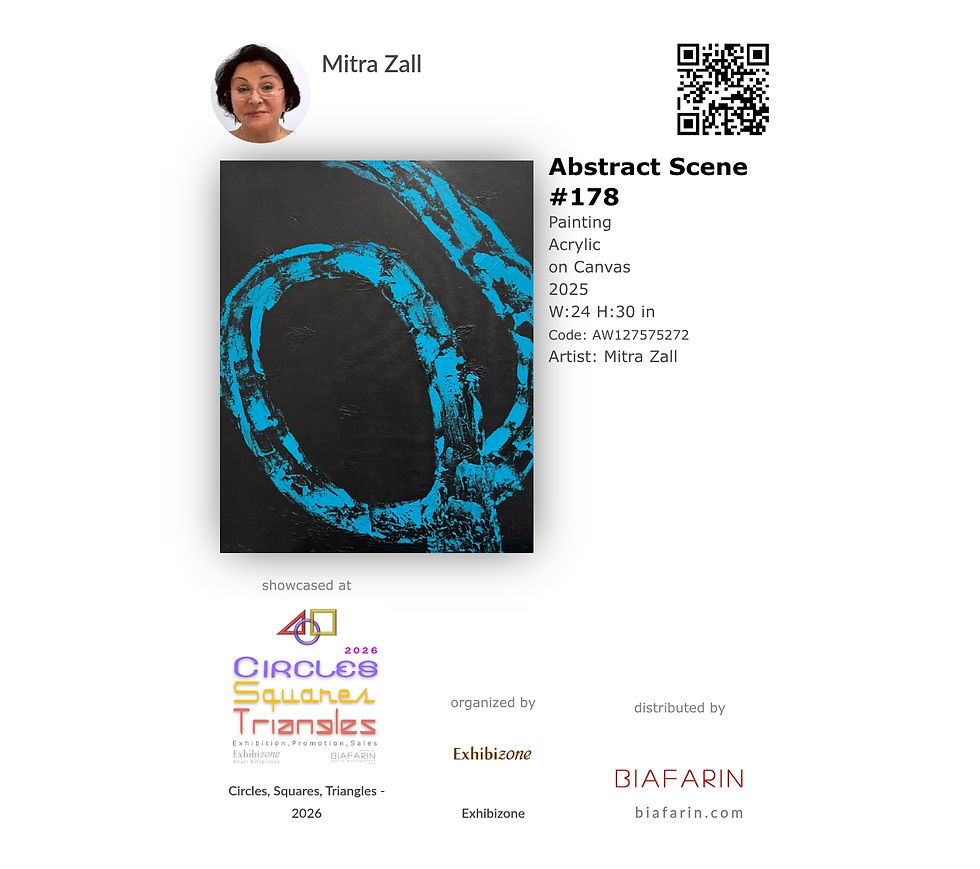 Circles Squares Triangles - 2026 - Mitra Zall - Abstract Scene 178 - AW127575272 - Artwork