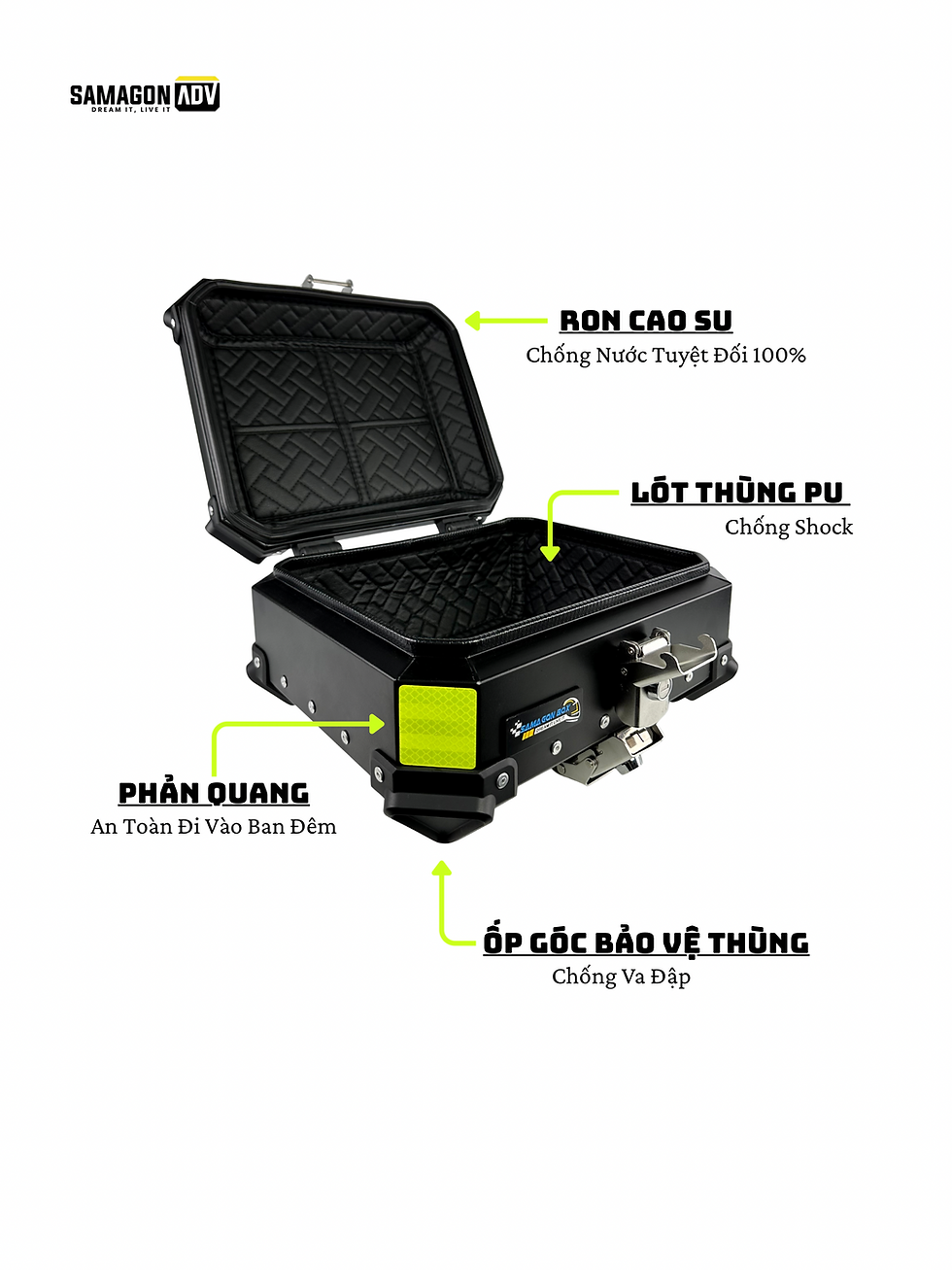 Hình thu nhỏ: Thùng nhôm 18L Đen