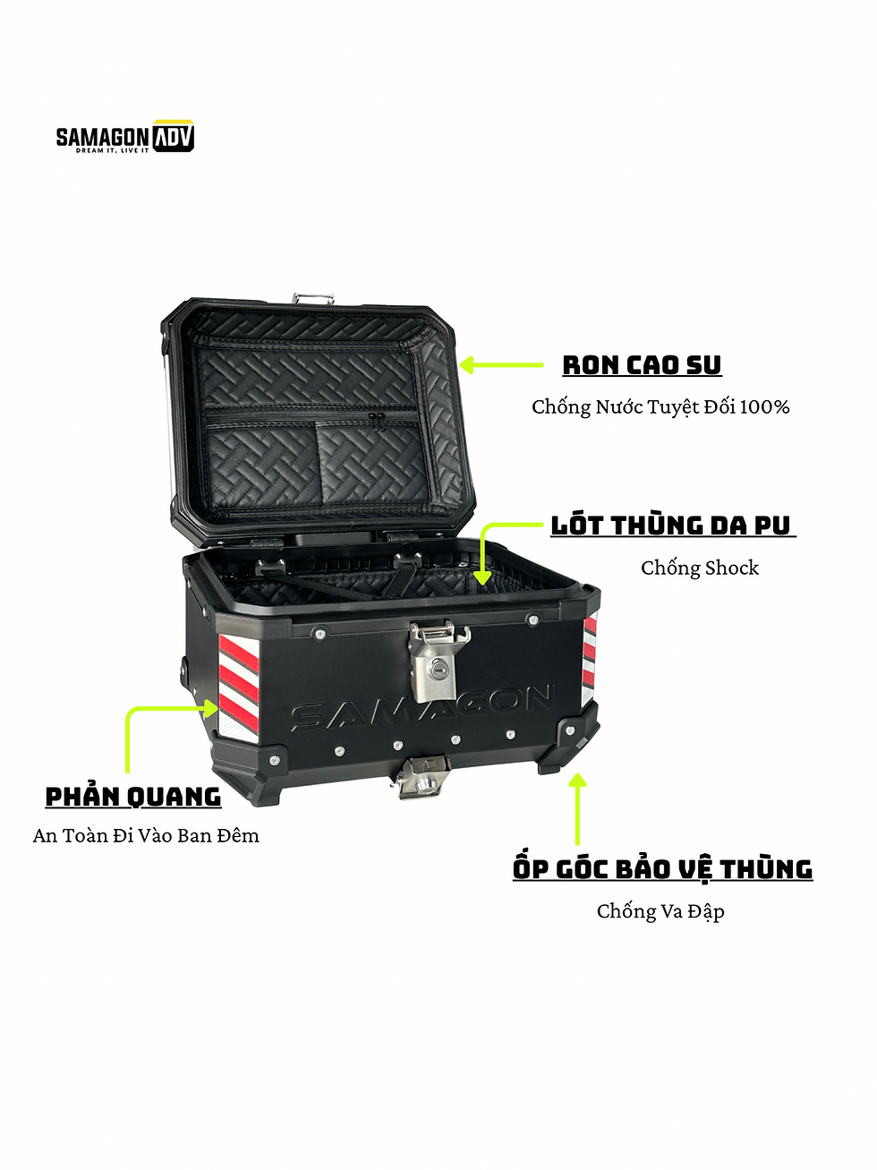 Hình thu nhỏ: Thùng nhôm 32L Đen