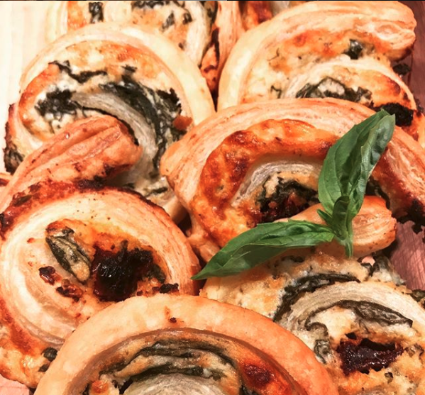 Spinach Pesto Pinwheels