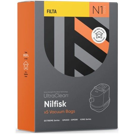 Filta N1 Ultraclean Multi Layered Vacuum Bags 5 Pack 70014, Only $9 Freight