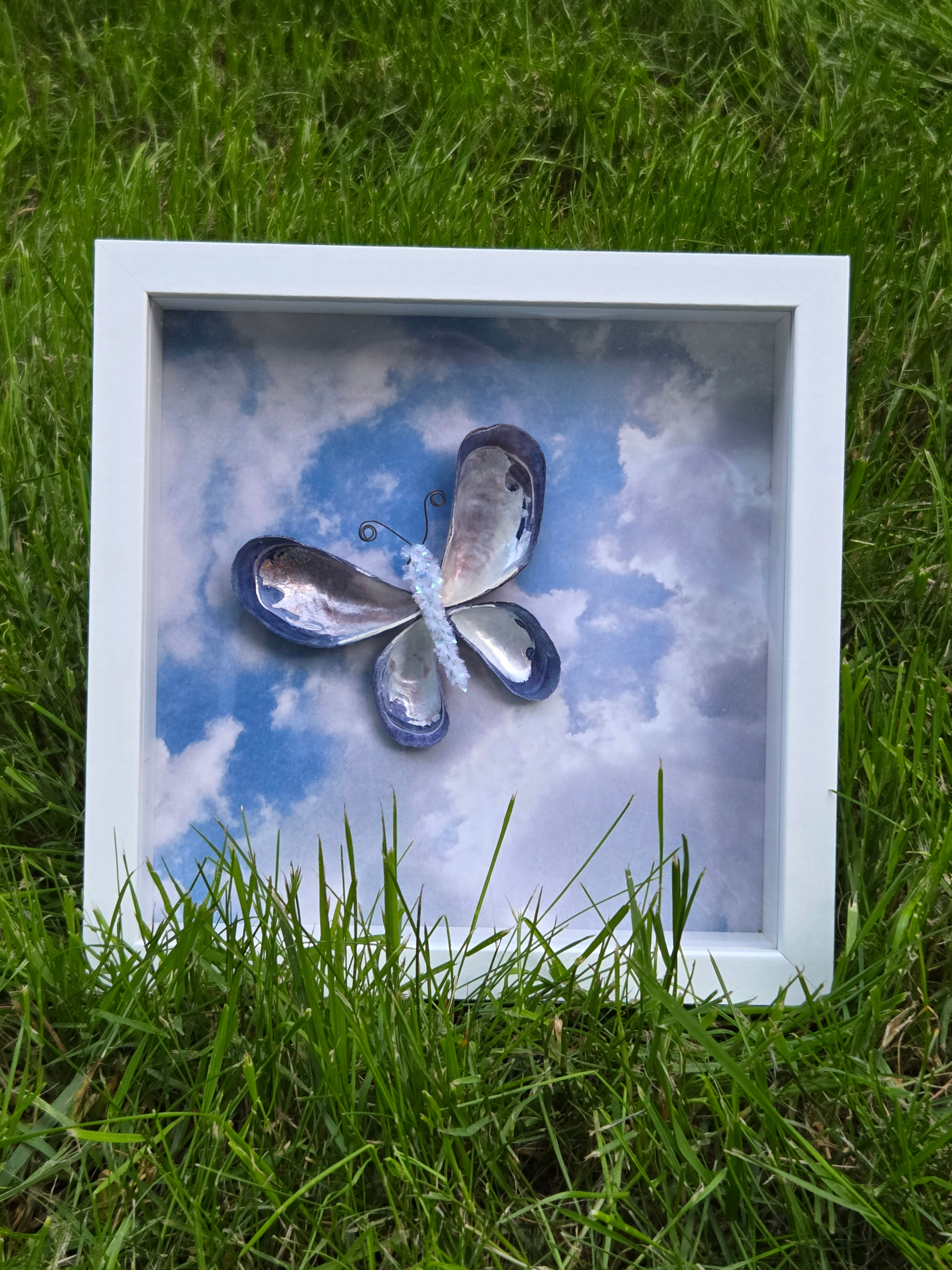 Butterfly in the Clouds Shadow Box
