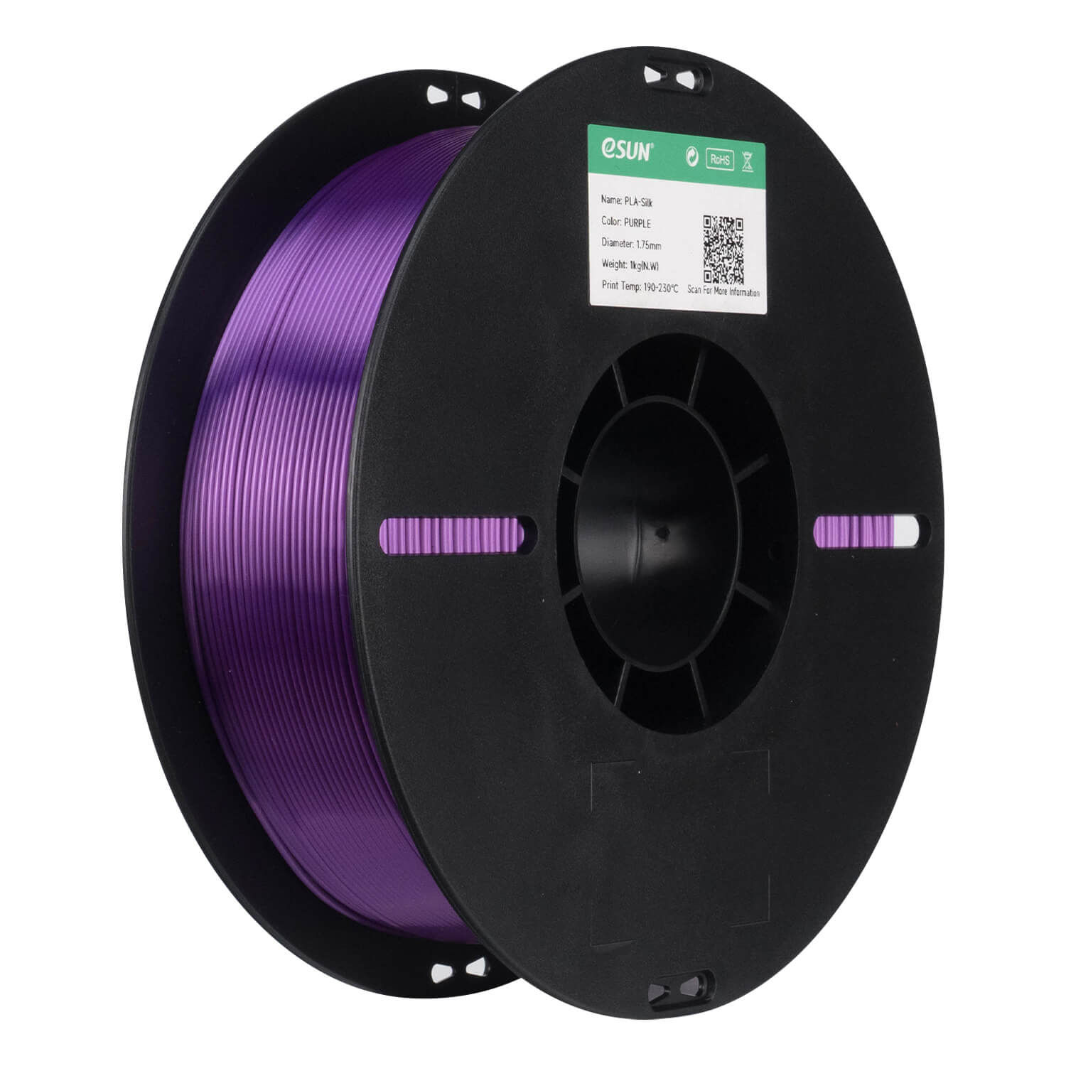 גליל פילמנט איכותי מתוצרת eSUN מסוג eSilk-PLA בצבע סגול