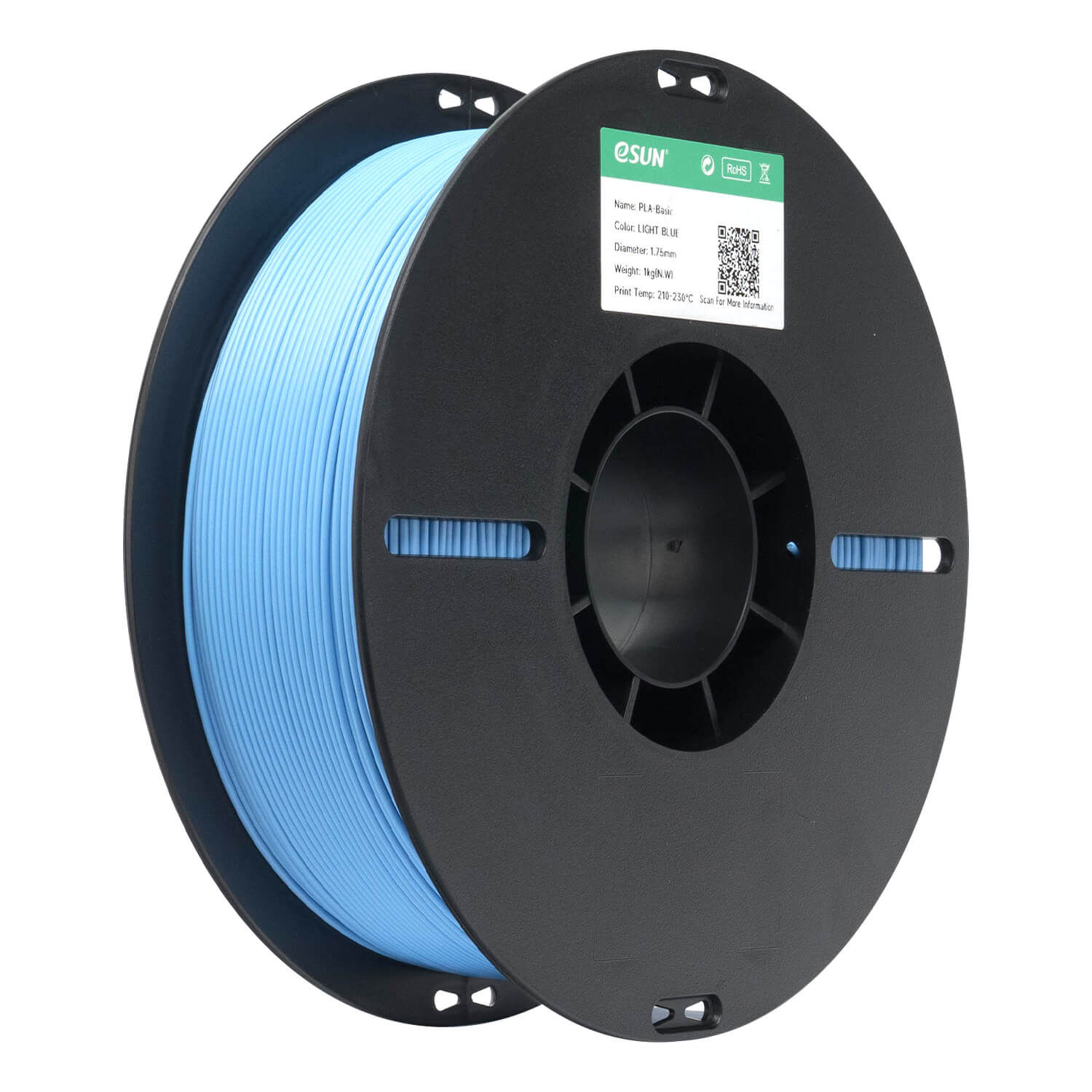 גליל פילמנט eSUN PLA BASIC LIGHT BLUE בצבע כחול בהיר - יבואן רשמי