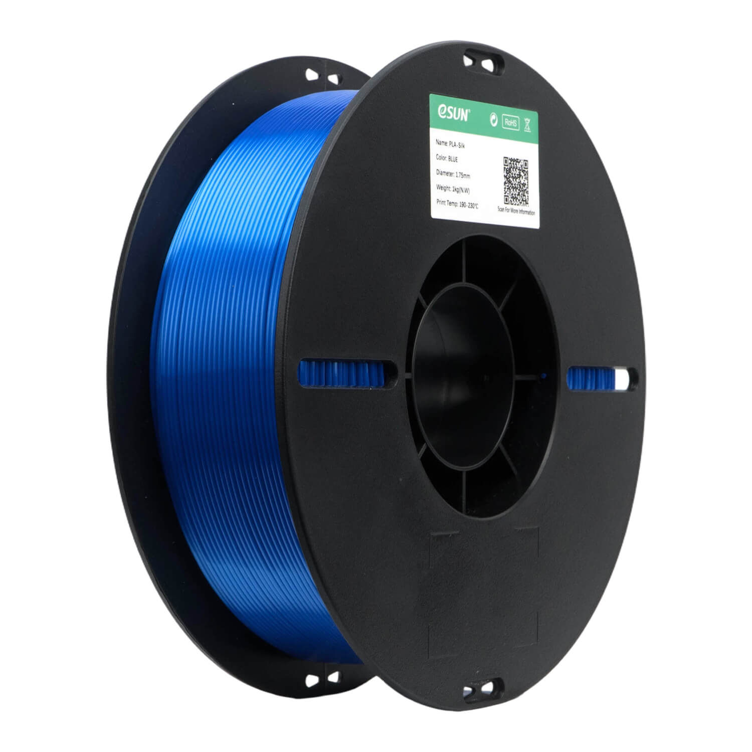 גליל פילמנט איכותי מתוצרת eSUN מסוג eSilk-PLA בצבע כחול
