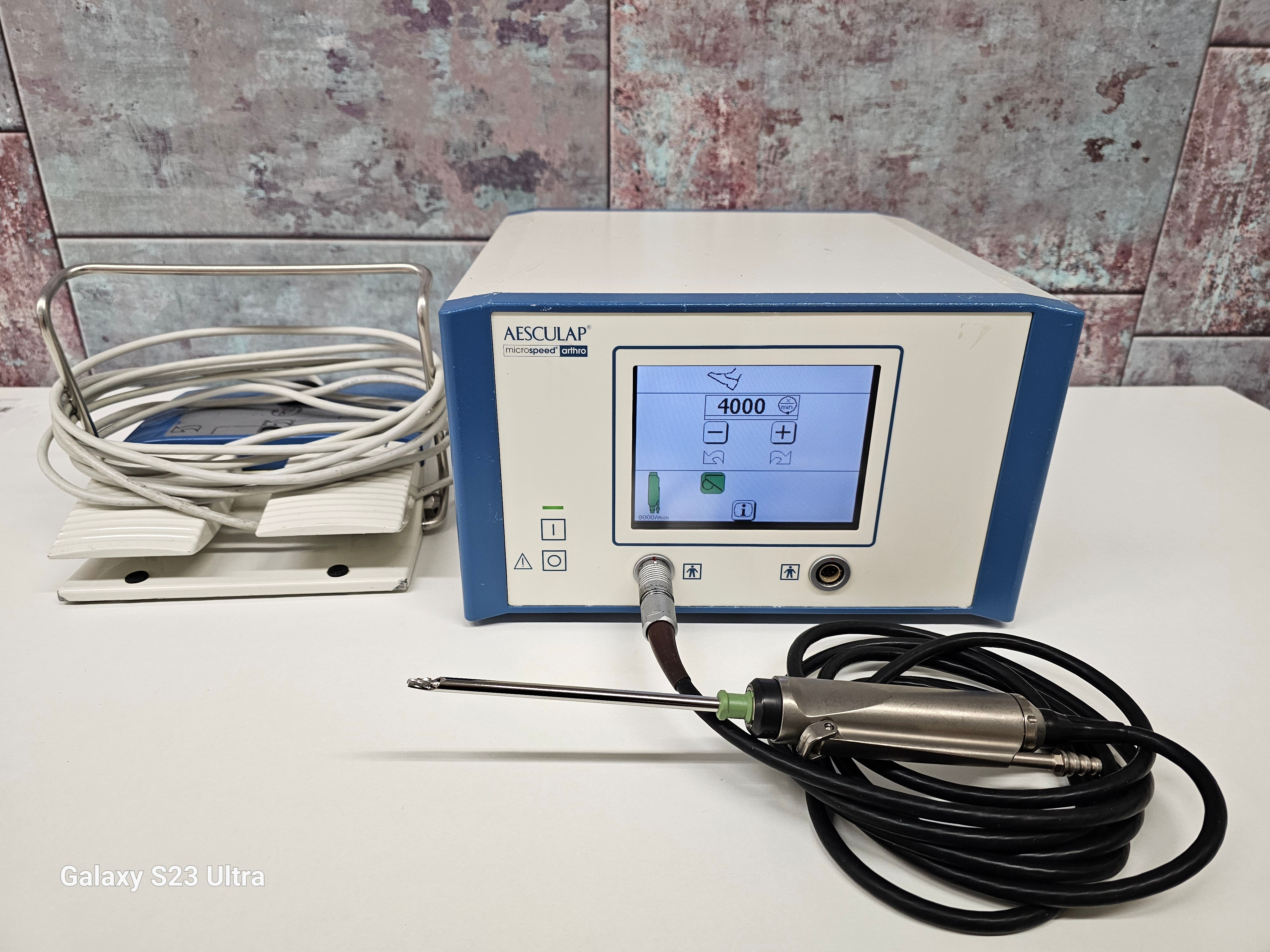 esculap Microspeed Arthro Shaver System mit Fußschaer und Handmotor komplett, To