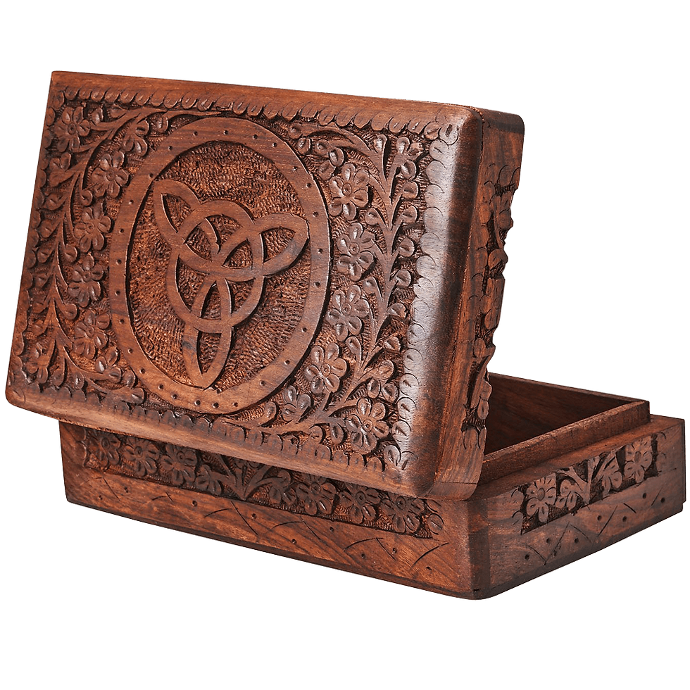wooden box, mirror spell, mirror box ritual