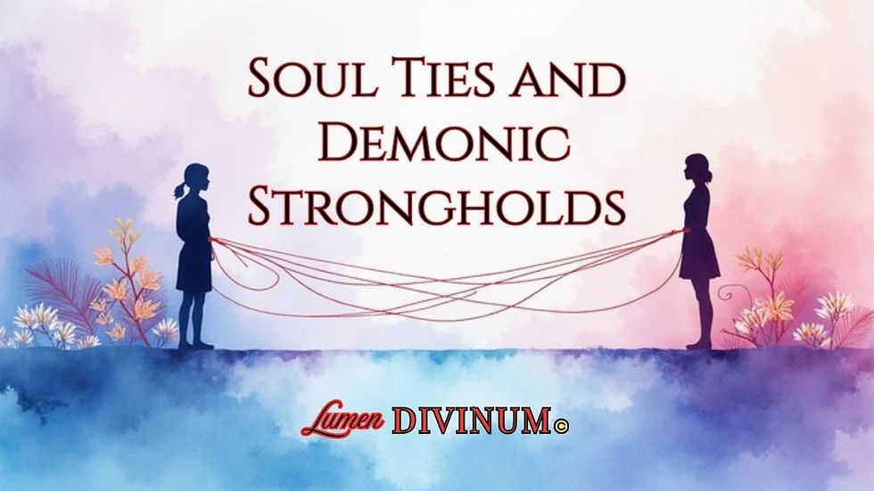 Soul Ties and Demonic Strongholds, blog post by Lumen Divinum