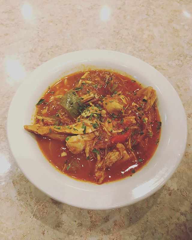 NEW MENU ITEM ✨ Chicken and Sausage gumbo served over rice $5