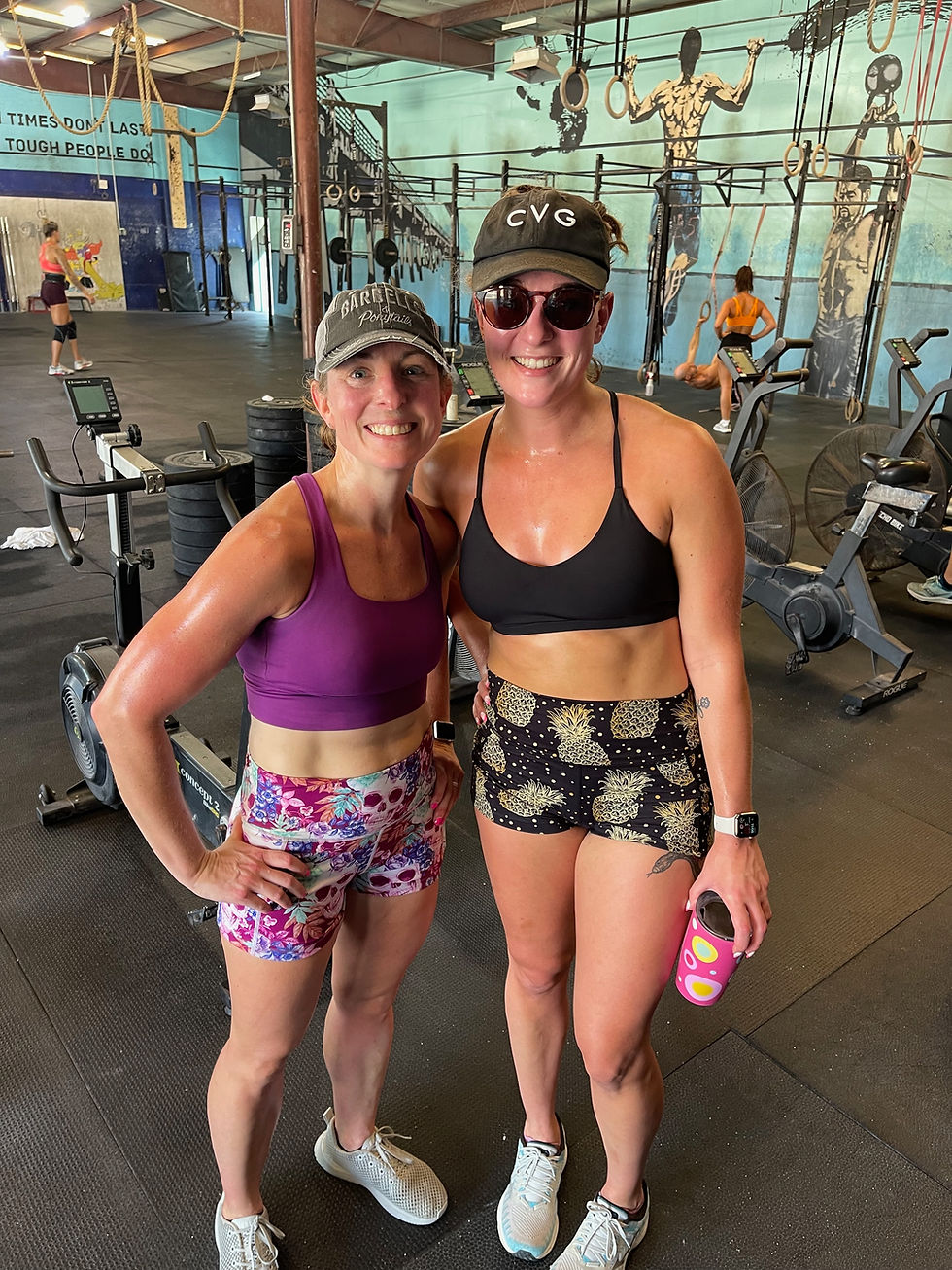 Photo of my sister with me at Crossfit Total Control Jacksonville Beach.