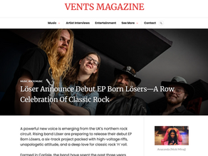Vents Magazine coverers Upcoming Löser E.P.