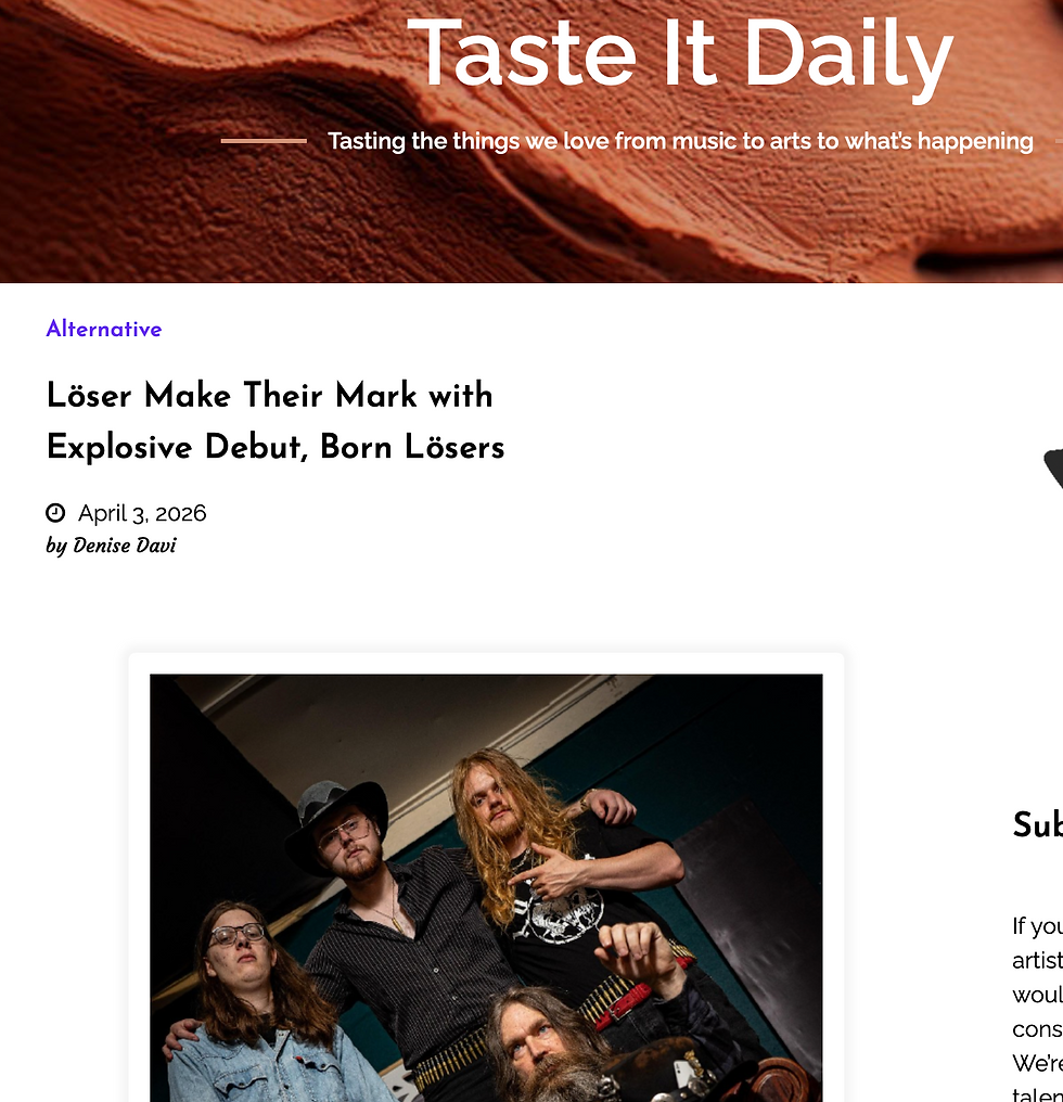 screen shot of Taste It Daily article about Löser