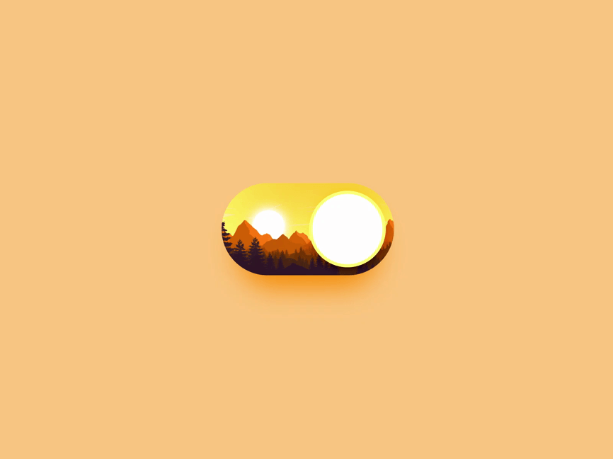 Day/Night Toggle Button Animation