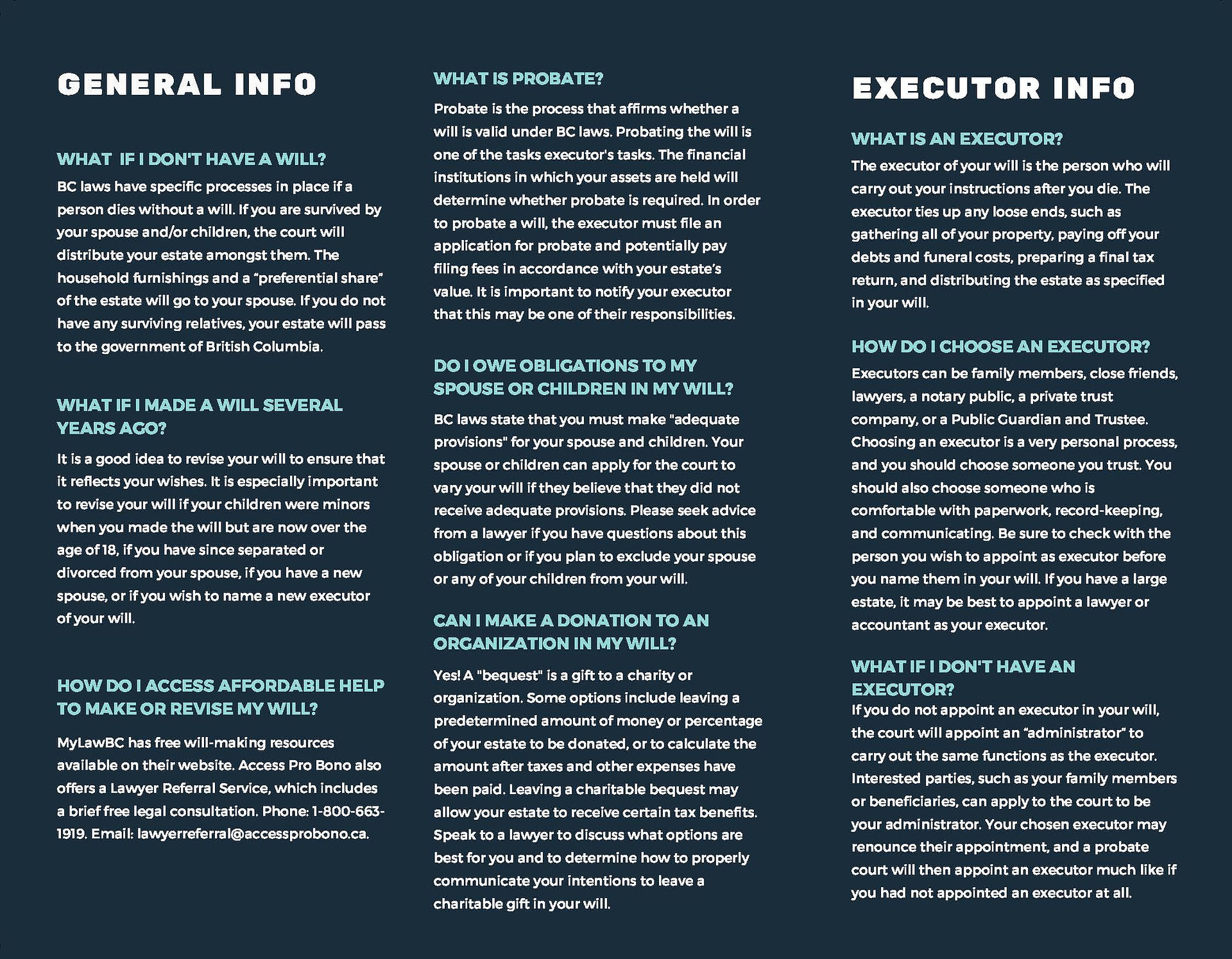 Wills & Estates Brochure Page2